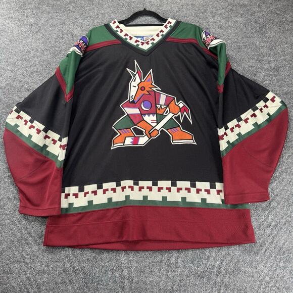Vintage Phoenix Coyotes Starter Jersey Men’s XL Black Embroidered 90s Kachina - Picture 1 of 12